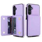 For Samsung Galaxy A16 5G Crossbody Dual-buckle Wallet RFID Back Leather Phone Case(Light Purple) - 2