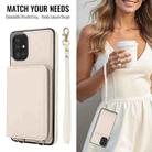 For Samsung Galaxy A71 4G Crossbody Dual-buckle Wallet RFID Back Leather Phone Case(White) - 3