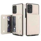For Samsung Galaxy A53 5G / 4G Crossbody Dual-buckle Wallet RFID Back Leather Phone Case(White) - 2