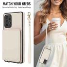For Samsung Galaxy A53 5G / 4G Crossbody Dual-buckle Wallet RFID Back Leather Phone Case(White) - 3