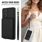 For Samsung Galaxy A53 5G / 4G Crossbody Dual-buckle Wallet RFID Back Leather Phone Case(Black) - 3