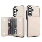 For Samsung Galaxy A56 5G Crossbody Dual-buckle Wallet RFID Back Leather Phone Case(White) - 2