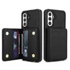 For Samsung Galaxy A56 5G Crossbody Dual-buckle Wallet RFID Back Leather Phone Case(Black) - 2