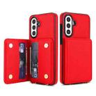For Samsung Galaxy A36 5G Crossbody Dual-buckle Wallet RFID Back Leather Phone Case(Red) - 2