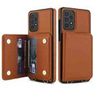For Samsung Galaxy A72 5G / 4G Crossbody Dual-buckle Wallet RFID Back Leather Phone Case(Brown) - 2