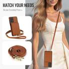 For Samsung Galaxy A73 Crossbody Dual-buckle Wallet RFID Back Leather Phone Case(Brown) - 3