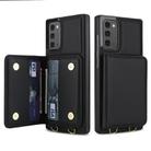 For Samsung Galaxy Note20 Crossbody Dual-buckle Wallet RFID Back Leather Phone Case(Black) - 2
