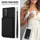 For Samsung Galaxy Note20 Crossbody Dual-buckle Wallet RFID Back Leather Phone Case(Black) - 3
