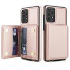 For Samsung Galaxy Note20 Ultra Crossbody Dual-buckle Wallet RFID Back Leather Phone Case(Rose Gold) - 2