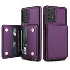 For Samsung Galaxy Note20 Ultra Crossbody Dual-buckle Wallet RFID Back Leather Phone Case(Dark Purple) - 2