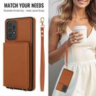 For Samsung Galaxy Note20 Ultra Crossbody Dual-buckle Wallet RFID Back Leather Phone Case(Brown) - 3