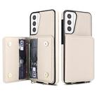 For Samsung Galaxy S21+ 5G Crossbody Dual-buckle Wallet RFID Back Leather Phone Case(White) - 2