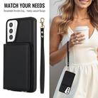 For Samsung Galaxy S21+ 5G Crossbody Dual-buckle Wallet RFID Back Leather Phone Case(Black) - 3