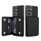 For Samsung Galaxy S21 Ultra 5G Crossbody Dual-buckle Wallet RFID Back Leather Phone Case(Black) - 2
