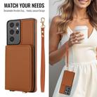 For Samsung Galaxy S21 Ultra 5G Crossbody Dual-buckle Wallet RFID Back Leather Phone Case(Brown) - 3