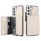 For Samsung Galaxy S21 FE 5G Crossbody Dual-buckle Wallet RFID Back Leather Phone Case(White) - 2