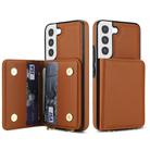 For Samsung Galaxy S21 FE 5G Crossbody Dual-buckle Wallet RFID Back Leather Phone Case(Brown) - 2