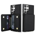 For Samsung Galaxy S23 Ultra 5G Crossbody Dual-buckle Wallet RFID Back Leather Phone Case(Black) - 2