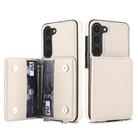 For Samsung Galaxy S23+ 5G Crossbody Dual-buckle Wallet RFID Back Leather Phone Case(White) - 2
