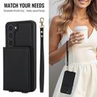 For Samsung Galaxy S23+ 5G Crossbody Dual-buckle Wallet RFID Back Leather Phone Case(Black) - 3