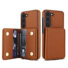 For Samsung Galaxy S23+ 5G Crossbody Dual-buckle Wallet RFID Back Leather Phone Case(Brown) - 2