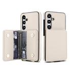 For Samsung Galaxy S24+ 5G Crossbody Dual-buckle Wallet RFID Back Leather Phone Case(White) - 2