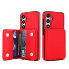 For Samsung Galaxy S24+ 5G Crossbody Dual-buckle Wallet RFID Back Leather Phone Case(Red) - 2