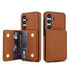 For Samsung Galaxy S24+ 5G Crossbody Dual-buckle Wallet RFID Back Leather Phone Case(Brown) - 2
