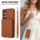 For Samsung Galaxy S24+ 5G Crossbody Dual-buckle Wallet RFID Back Leather Phone Case(Brown) - 3
