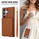 For Samsung Galaxy S25 Ultra 5G Crossbody Dual-buckle Wallet RFID Back Leather Phone Case(Brown) - 3