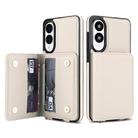 For Samsung Galaxy S25 Edge 5G Crossbody Dual-buckle Wallet RFID Back Leather Phone Case(White) - 2
