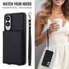For Samsung Galaxy S25 Edge 5G Crossbody Dual-buckle Wallet RFID Back Leather Phone Case(Black) - 3