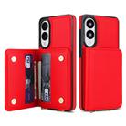For Samsung Galaxy S25 Edge 5G Crossbody Dual-buckle Wallet RFID Back Leather Phone Case(Red) - 2