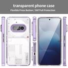 For Nothing Phone 3a PC Hybrid TPU Airbag Shockproof Phone Case(Transparent Purple) - 2