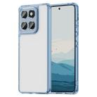 For Motorola Edge 60 Fusion PC Hybrid TPU Airbag Shockproof Phone Case(Transparent Blue) - 1
