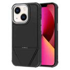 For iPhone 14 / 13 Fabric Feel PU MagSafe Phone Case(Black) - 1