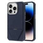 For iPhone 14 Pro Max Fabric Feel PU MagSafe Phone Case(Blue) - 1