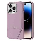 For iPhone 14 Pro Max Fabric Feel PU MagSafe Phone Case(Purple) - 1