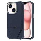 For iPhone 15 Fabric Feel PU MagSafe Phone Case(Blue) - 1
