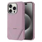For iPhone 15 Pro Fabric Feel PU MagSafe Phone Case(Purple) - 1