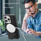 For iPhone 16 Plus Fabric Feel PU MagSafe Phone Case(Black) - 2