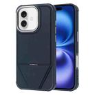 For iPhone 16 Plus Fabric Feel PU MagSafe Phone Case(Blue) - 1