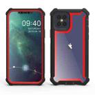 For iPhone 12 mini Four-corner Shockproof All-inclusive Transparent Space Protective Case(Black Red) - 2