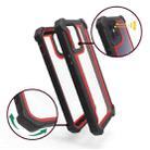 For iPhone 12 mini Four-corner Shockproof All-inclusive Transparent Space Protective Case(Black Red) - 3