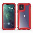 For iPhone 12 mini Four-corner Shockproof All-inclusive Transparent Space Protective Case(Red) - 1