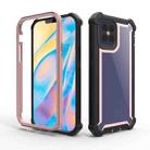 For iPhone 12 mini Four-corner Shockproof All-inclusive Transparent Space Protective Case(Rose Gold) - 1