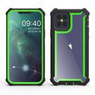 For iPhone 12 / 12 Pro Four-corner Shockproof All-inclusive Transparent Space Protective Case(Black Green) - 2