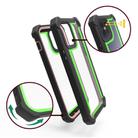 For iPhone 12 / 12 Pro Four-corner Shockproof All-inclusive Transparent Space Protective Case(Black Green) - 3