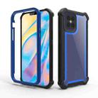 For iPhone 12 Pro Max Four-corner Shockproof All-inclusive Transparent Space Protective Case(Black Blue) - 1