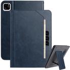 For iPad Air 11 2025 / 2024 Multifunctional Wristband Leather Smart Tablet Case(Dark Blue) - 1